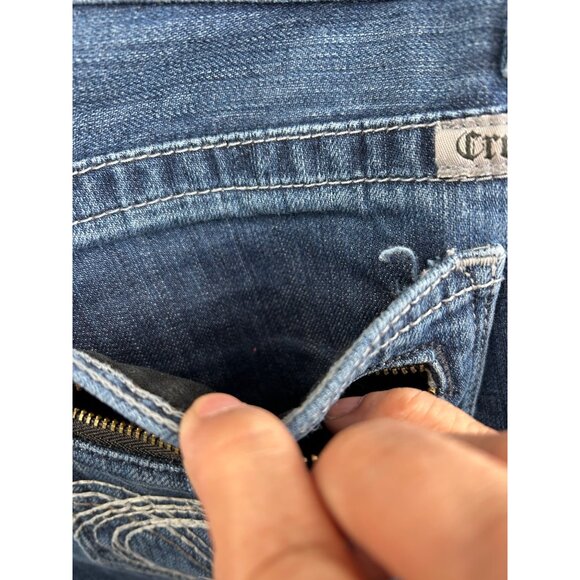 Cruel Girl Piper Bootcut Y2K Jeans Western Zip Pocket Denim Sz 11/12 Long - Picture 7 of 10